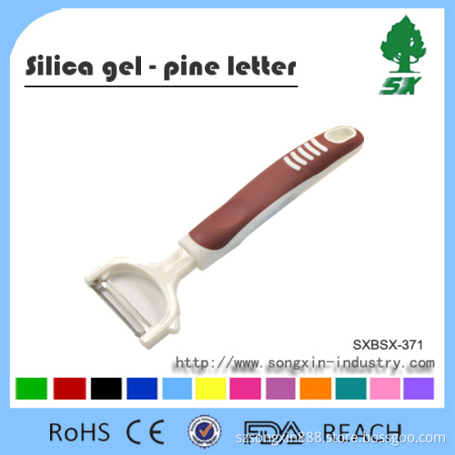 Kitchen Silicone Handle Peeler for Fruit Apple Pear